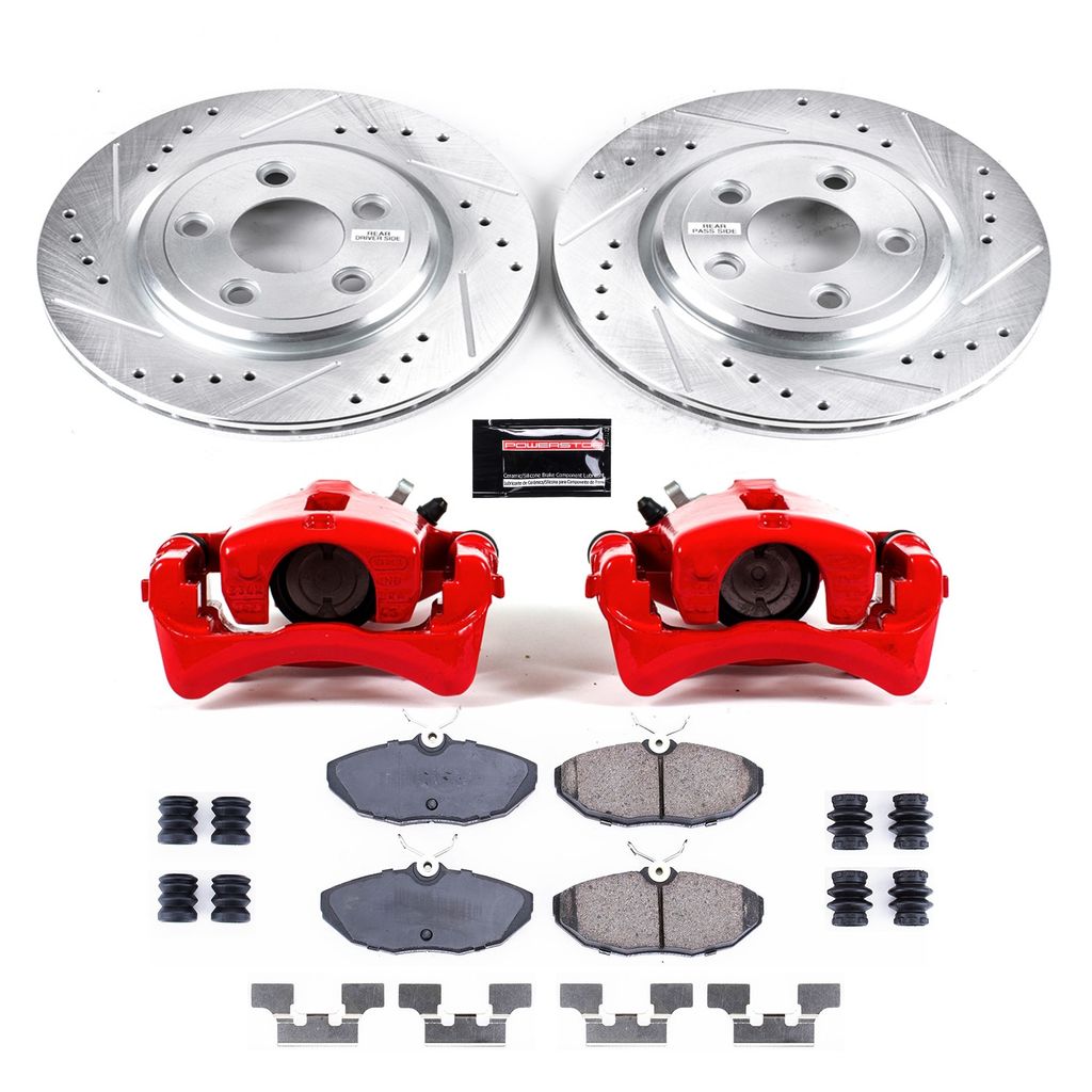 PowerStop KC1361 - Z23 Drilled and Slotted Brake Pad, Rotor, and Caliper Kit