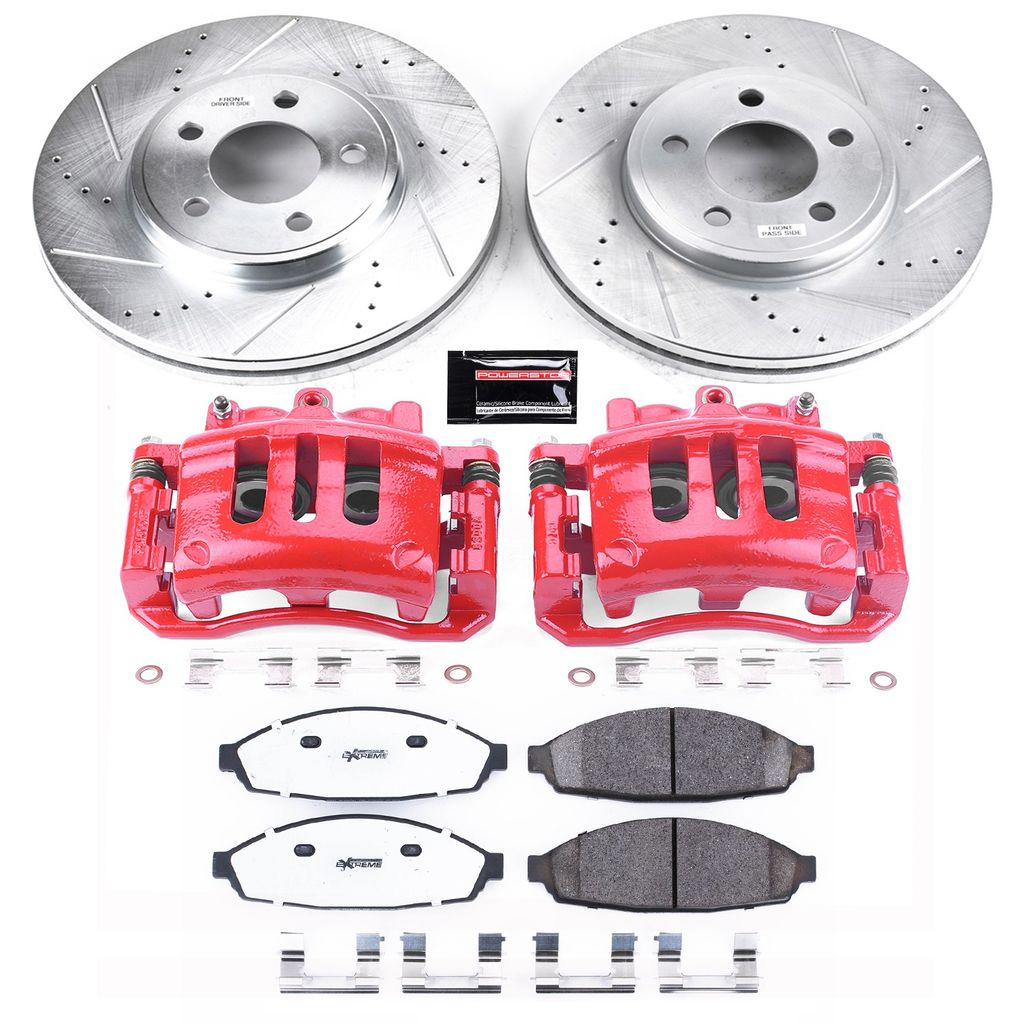 Z26 Drilled and Slotted Brake Pad, Rotor, and Caliper Kit