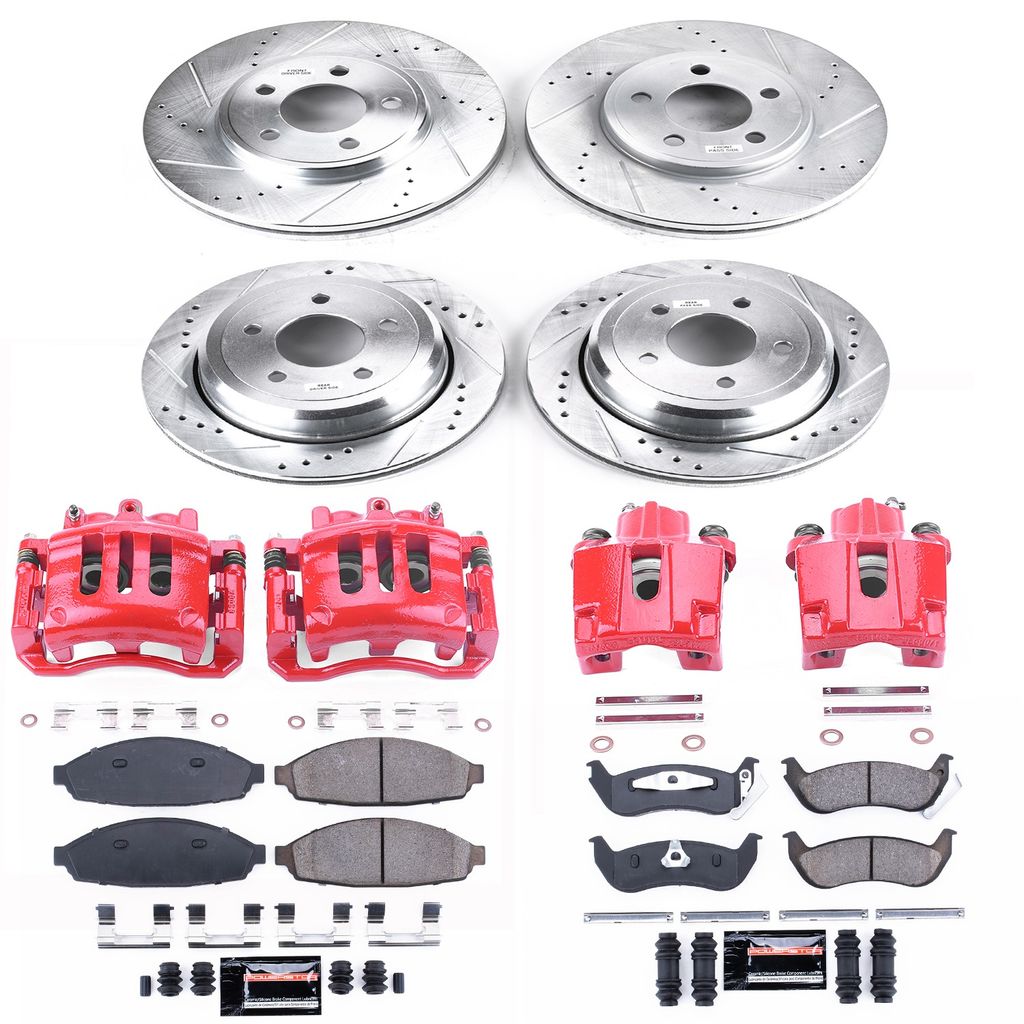 PowerStop KC1365 - Z23 Drilled and Slotted Brake Pad, Rotor, and Caliper Kit