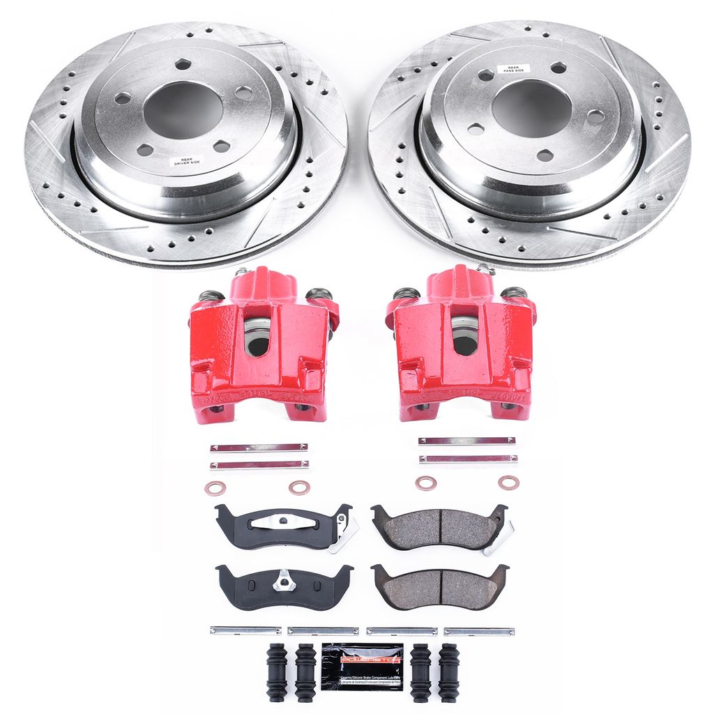 Z23 Drilled and Slotted Brake Pad, Rotor, and Caliper Kit