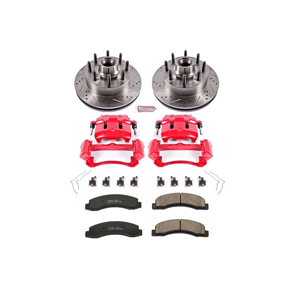 PowerStop KC1392 - Z23 Drilled and Slotted Brake Pad, Rotor, and Caliper Kit