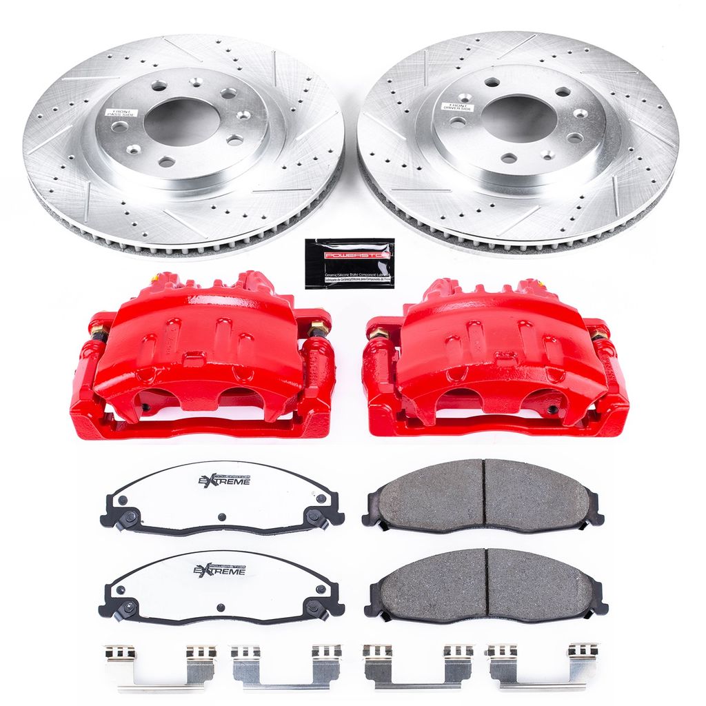 Z26 Drilled and Slotted Brake Pad, Rotor, and Caliper Kit