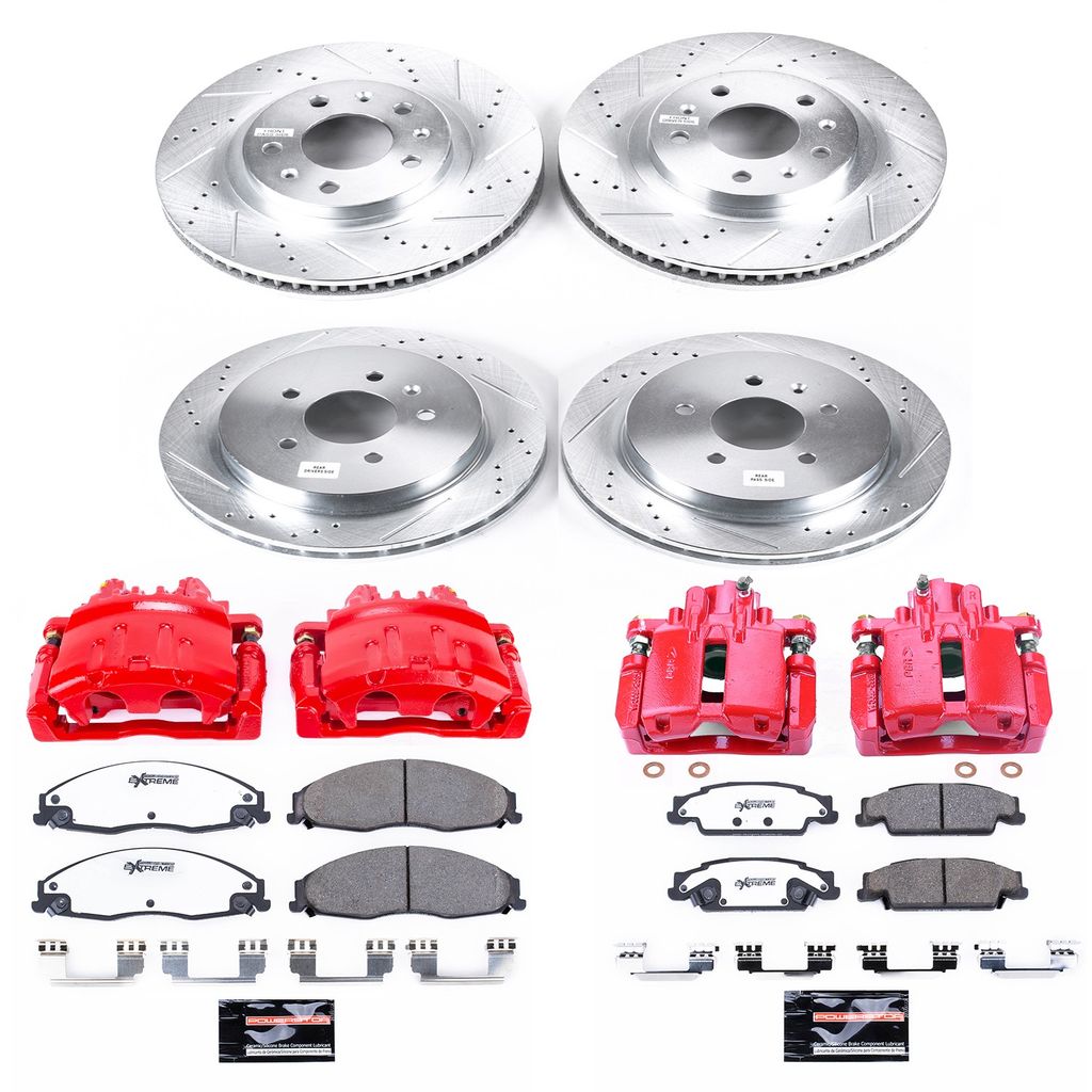 PowerStop KC1420-26 - Z26 Drilled and Slotted Brake Pad, Rotor, and Caliper Kit
