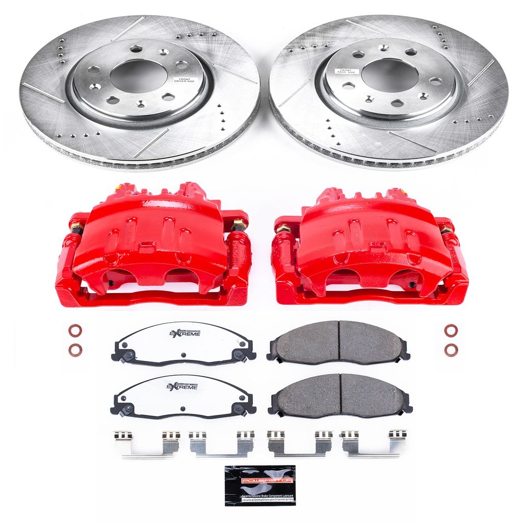 Z26 Drilled and Slotted Brake Pad, Rotor, and Caliper Kit