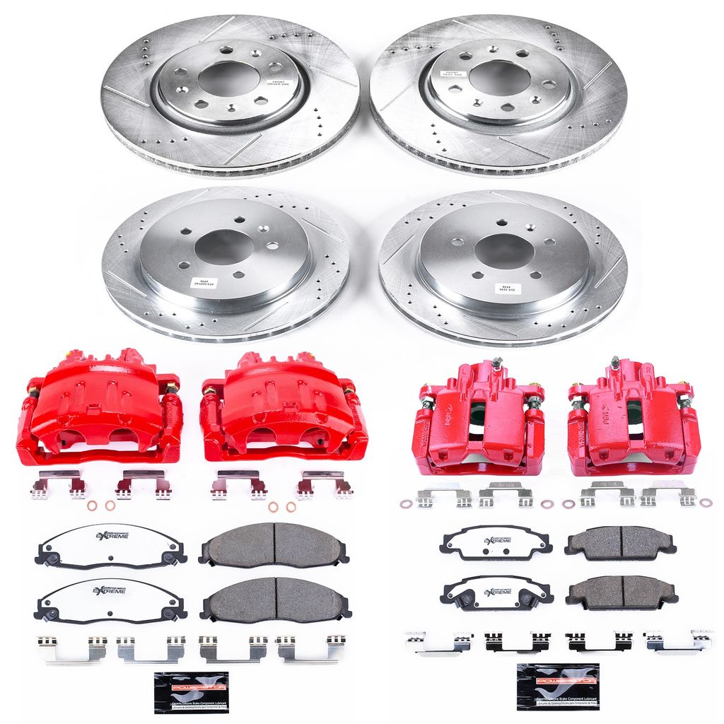 PowerStop KC1424-26 - Z26 Drilled and Slotted Brake Pad, Rotor, and Caliper Kit
