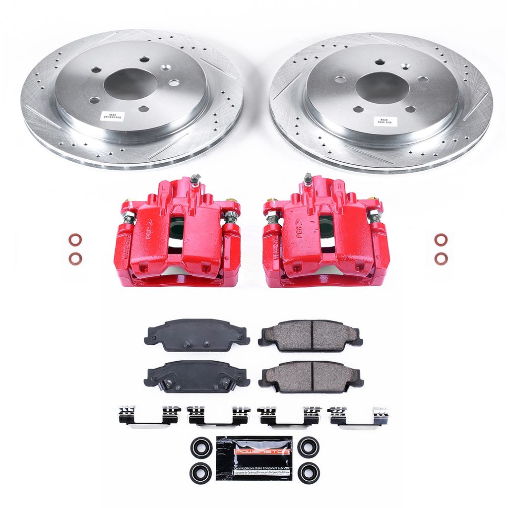 Z23 Drilled and Slotted Brake Pad, Rotor, and Caliper Kit