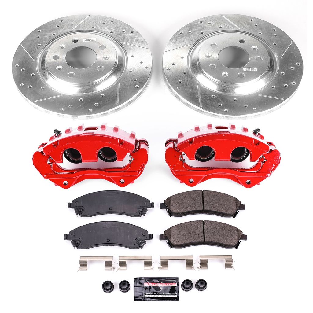 PowerStop KC1429 - Z23 Drilled and Slotted Brake Pad, Rotor, and Caliper Kit