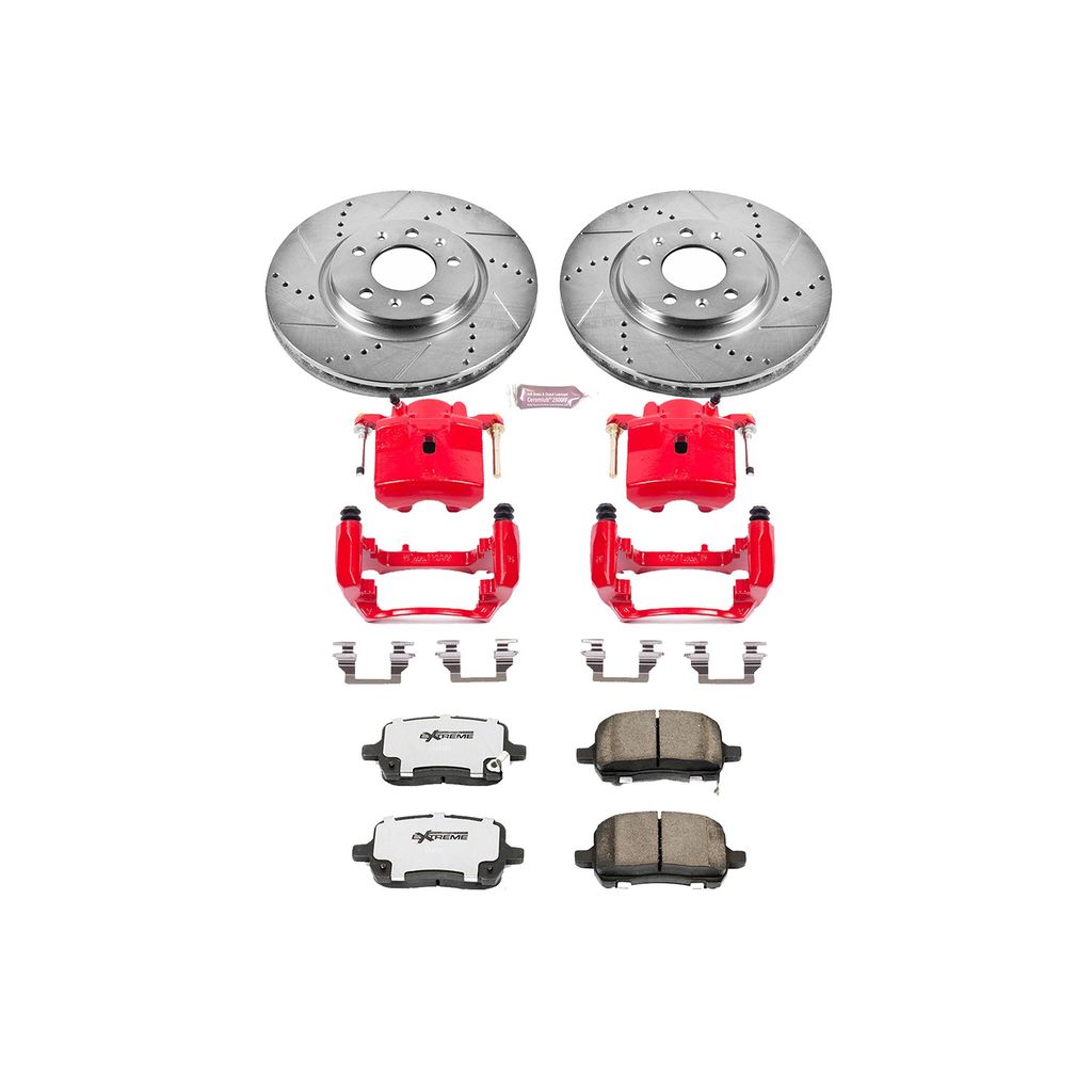 PowerStop KC1433-26 - Z26 Drilled and Slotted Brake Pad, Rotor, and Caliper Kit
