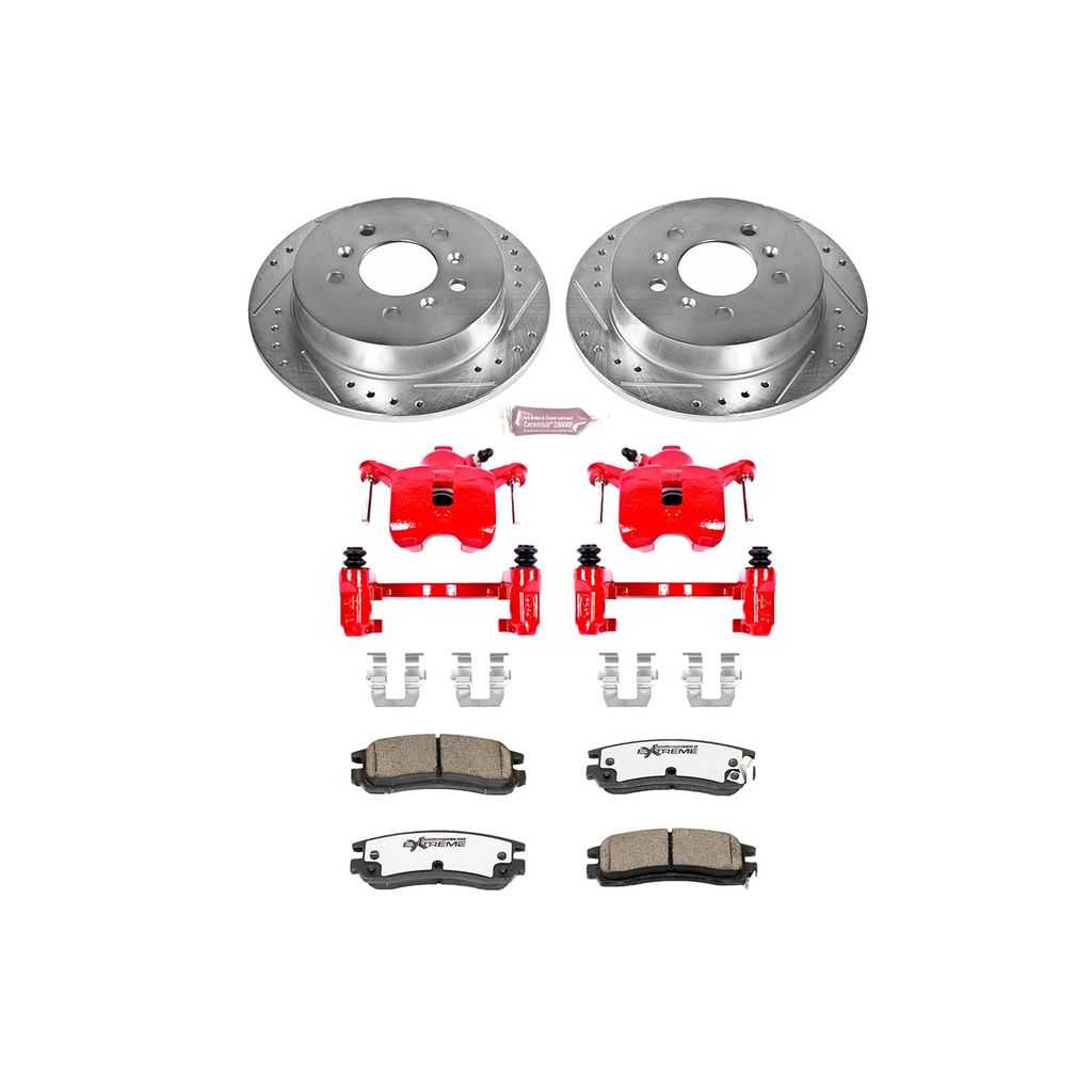 Z26 Drilled and Slotted Brake Pad, Rotor, and Caliper Kit