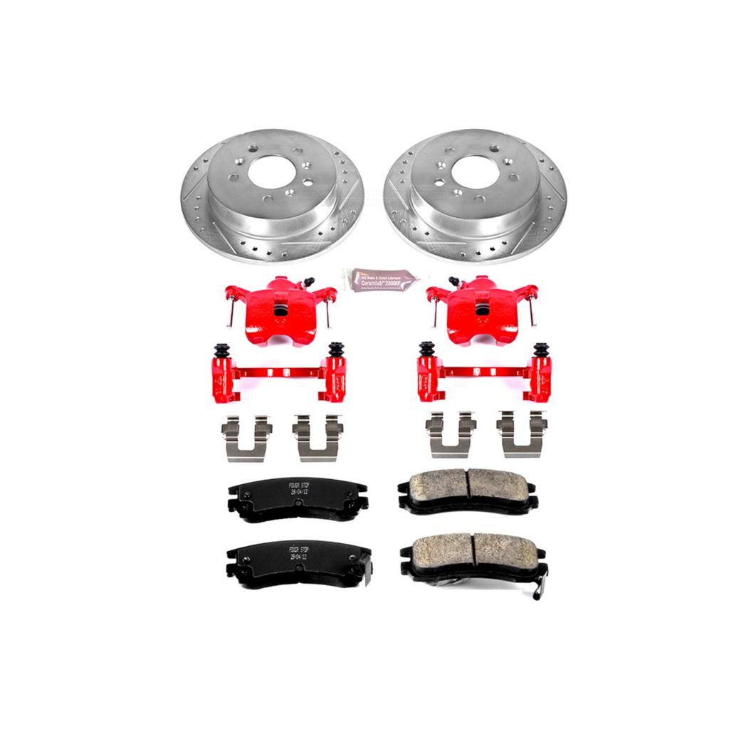PowerStop KC1440 - Z23 Drilled and Slotted Brake Pad, Rotor, and Caliper Kit