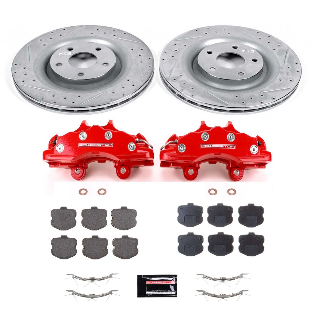 Z23 Drilled and Slotted Brake Pad, Rotor, and Caliper Kit