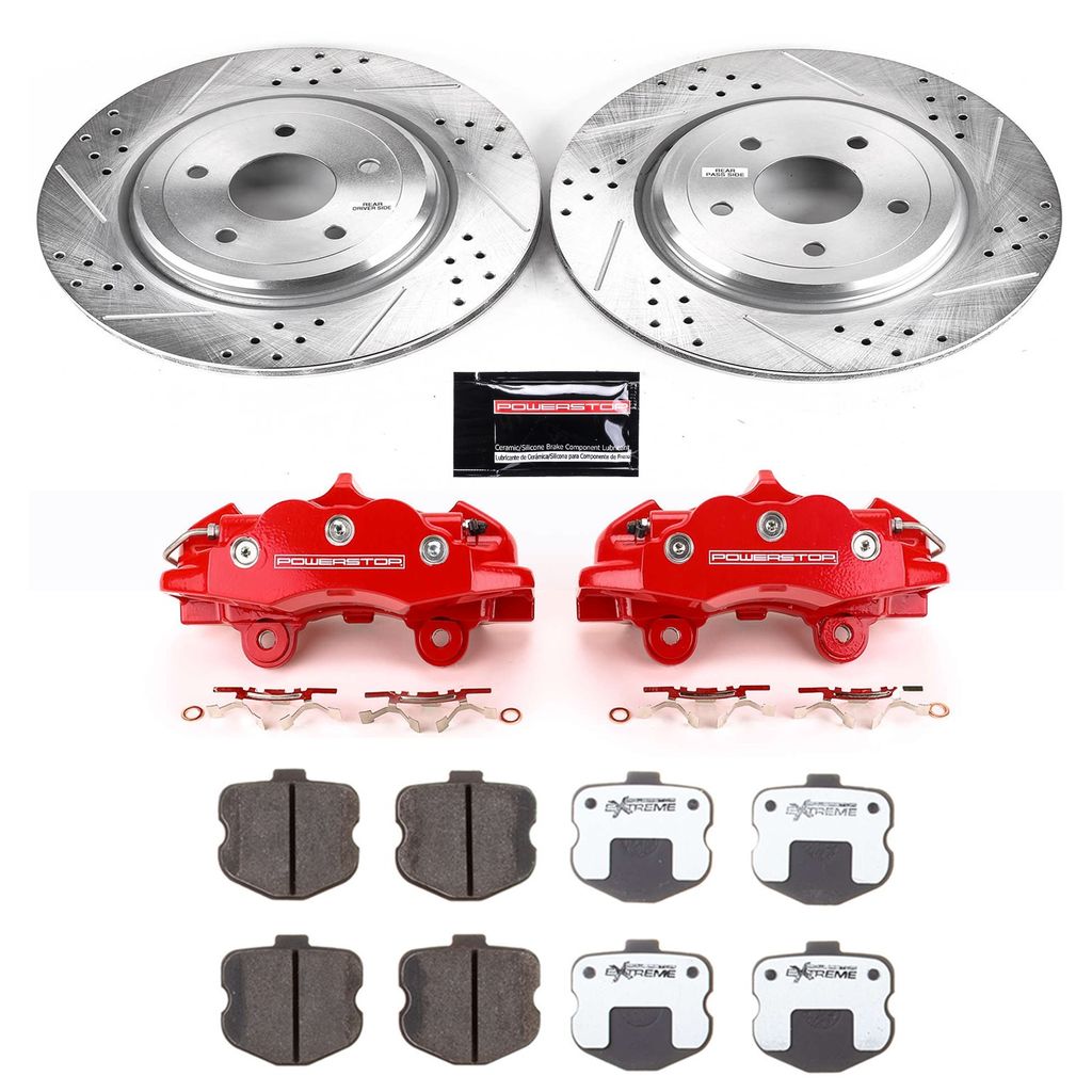 Z26 Drilled and Slotted Brake Pad, Rotor, and Caliper Kit