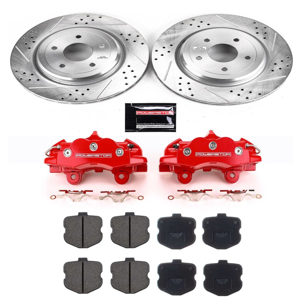 Z23 Drilled and Slotted Brake Pad, Rotor, and Caliper Kit