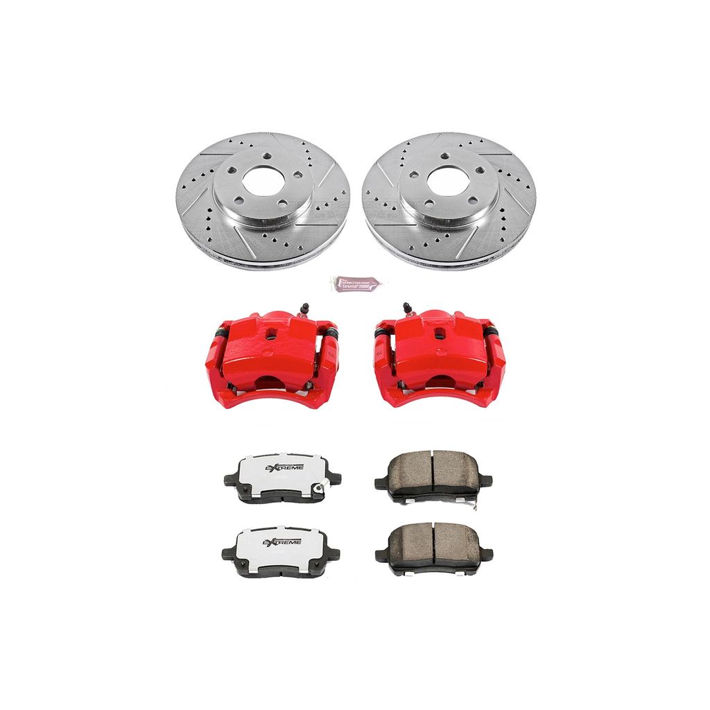 PowerStop KC1448-26 - Z26 Drilled and Slotted Brake Pad, Rotor, and Caliper Kit
