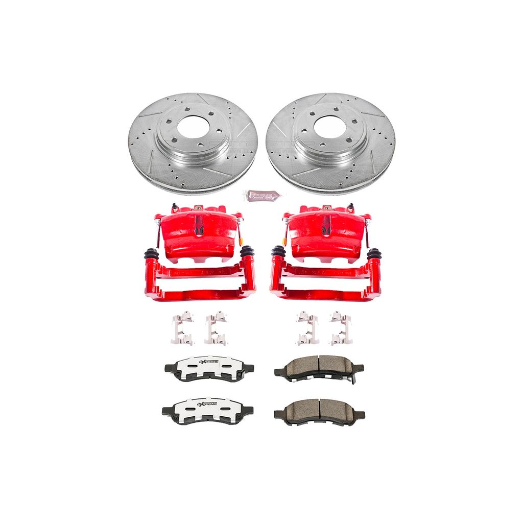 Z26 Drilled and Slotted Brake Pad, Rotor, and Caliper Kit