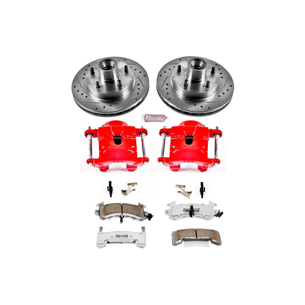 PowerStop KC1485-26 - Z26 Drilled and Slotted Brake Pad, Rotor, and Caliper Kit