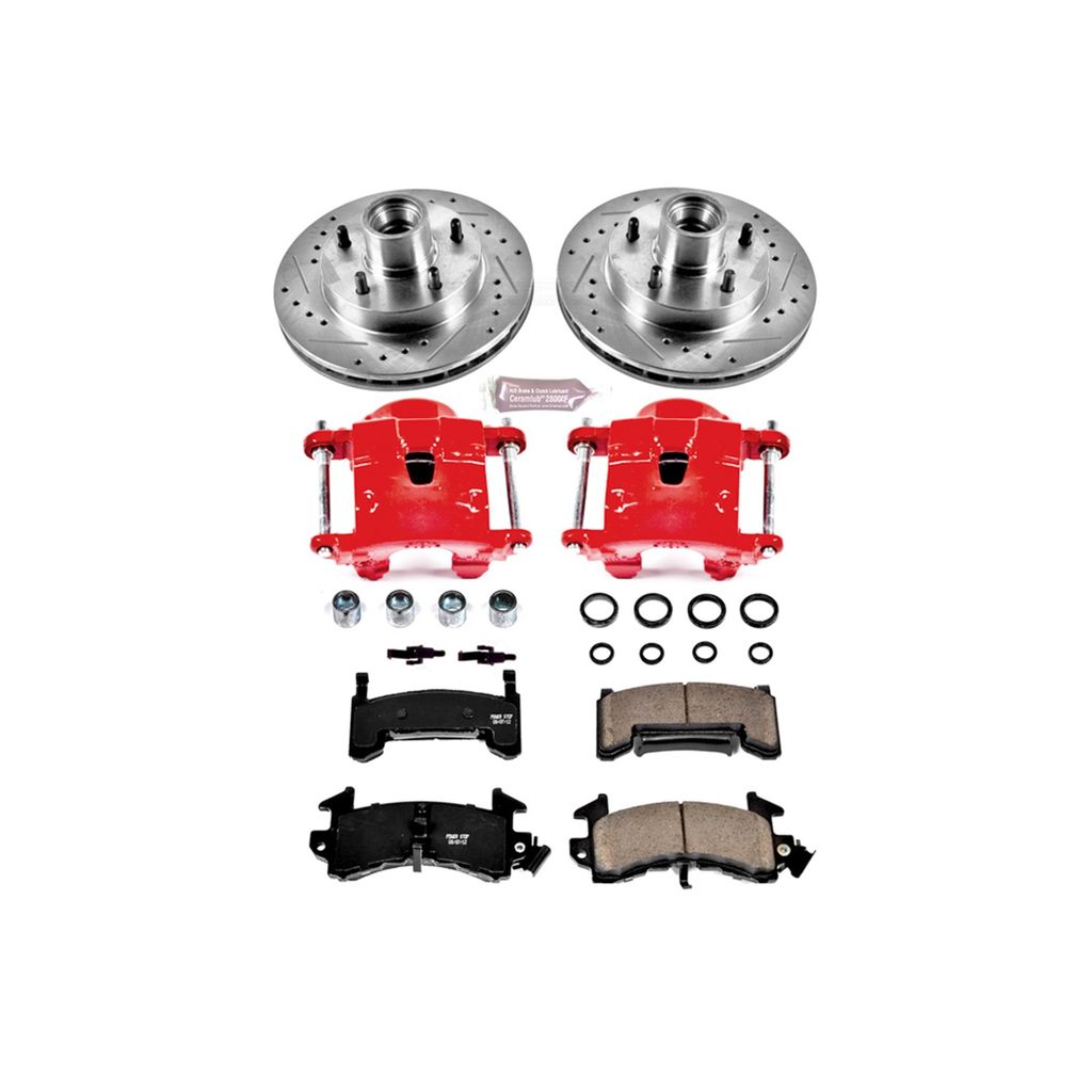 PowerStop KC1485 - Z23 Drilled and Slotted Brake Pad, Rotor, and Caliper Kit