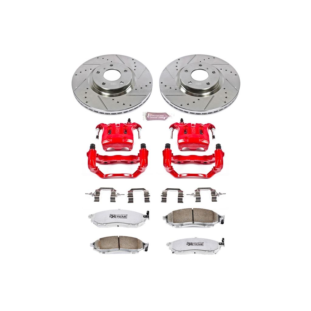 PowerStop KC152-26 - Z26 Drilled and Slotted Brake Pad, Rotor, and Caliper Kit