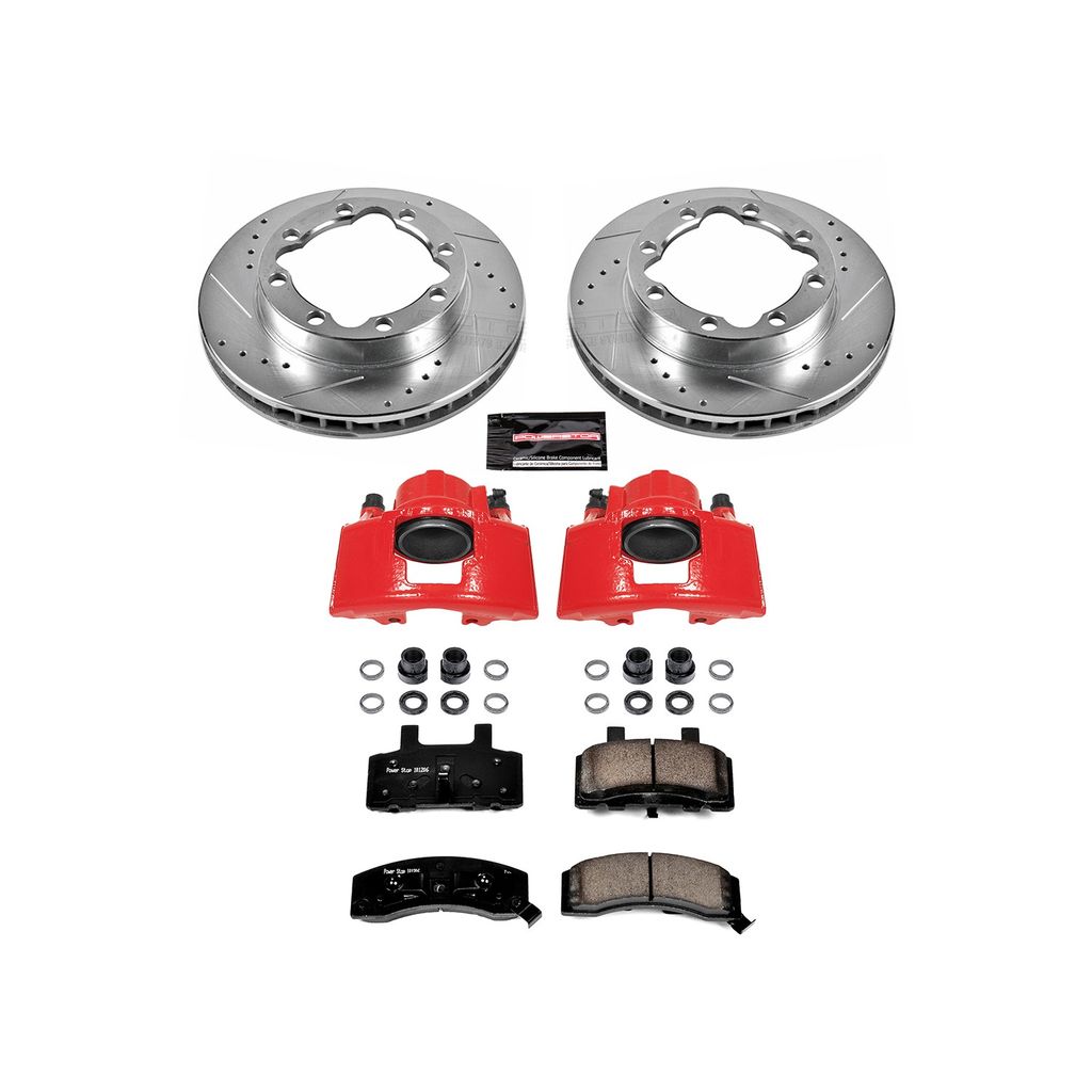 PowerStop KC1524 - Z23 Drilled and Slotted Brake Pad, Rotor, and Caliper Kit