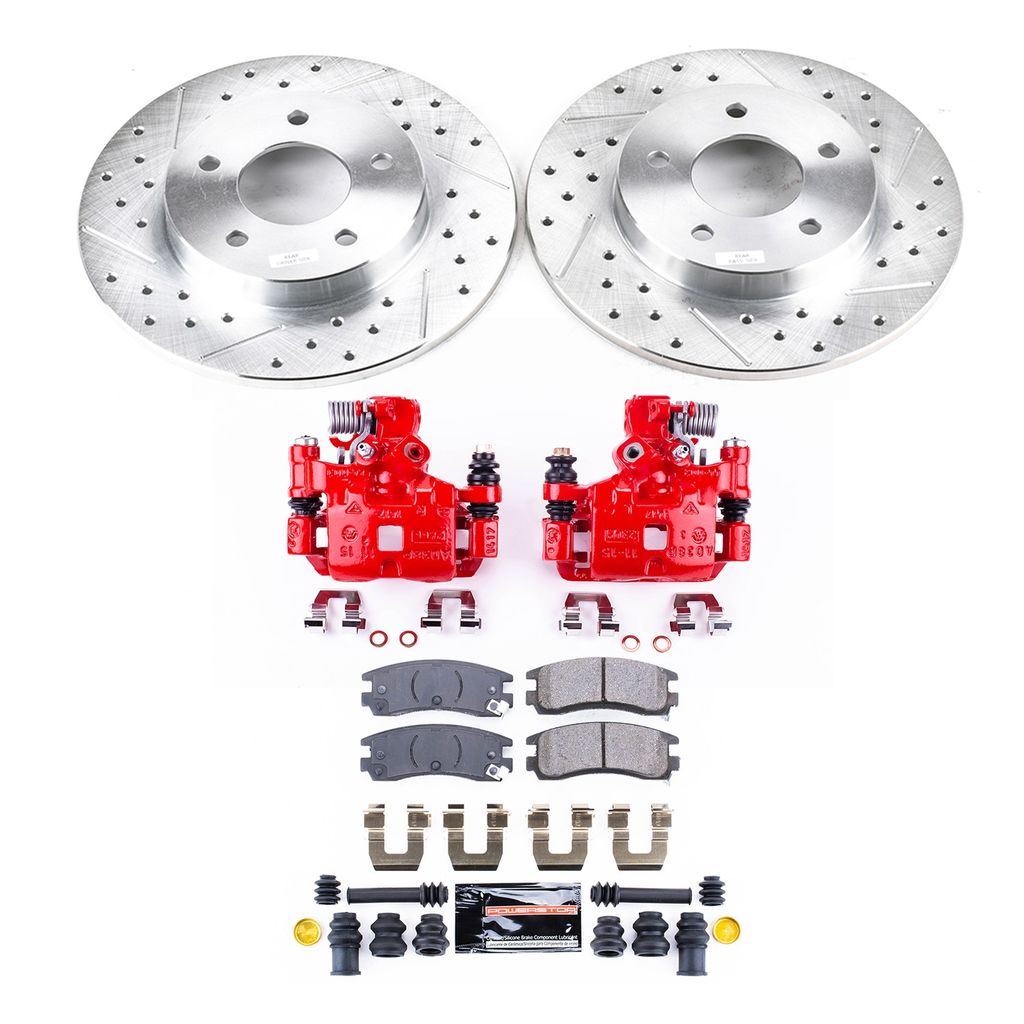 Z23 Drilled and Slotted Brake Pad, Rotor, and Caliper Kit