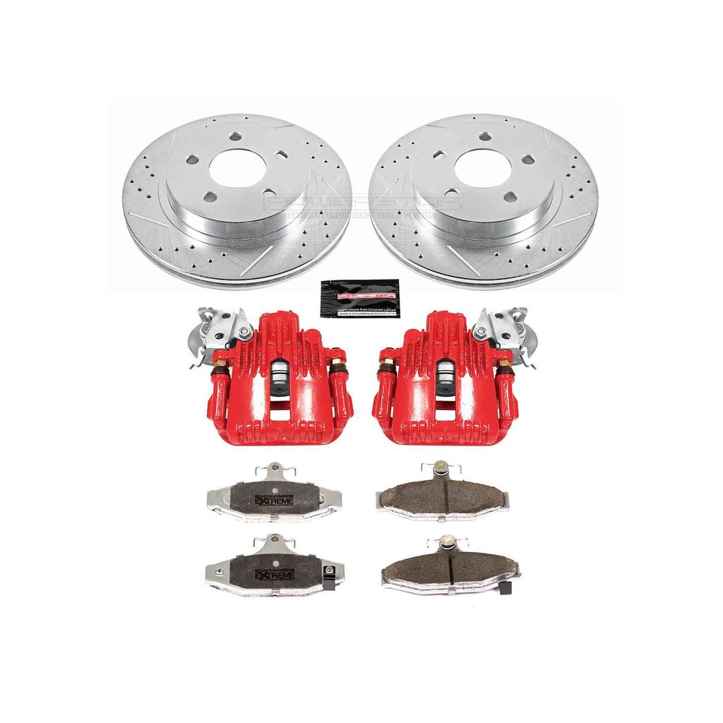 Z26 Drilled and Slotted Brake Pad, Rotor, and Caliper Kit