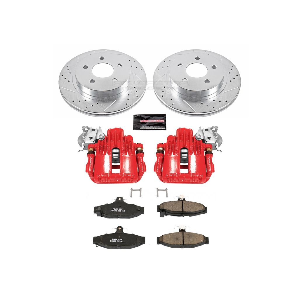 Z23 Drilled and Slotted Brake Pad, Rotor, and Caliper Kit