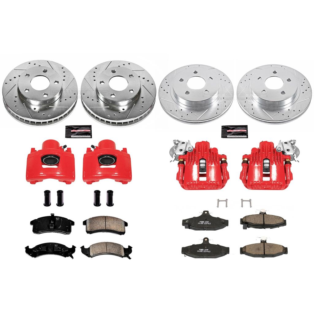 PowerStop KC1533 - Z23 Drilled and Slotted Brake Pad, Rotor, and Caliper Kit