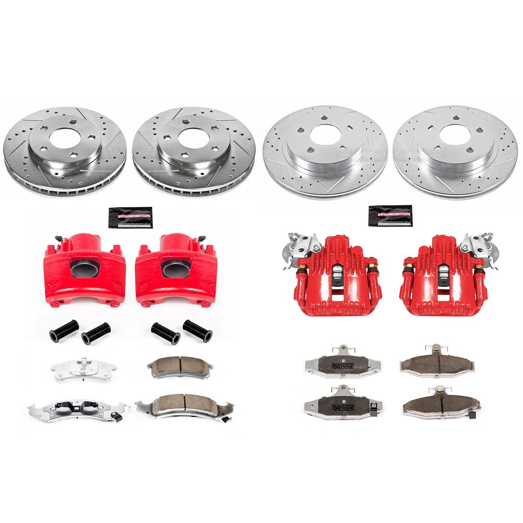 PowerStop KC1535-26 - Z26 Drilled and Slotted Brake Pad, Rotor, and Caliper Kit