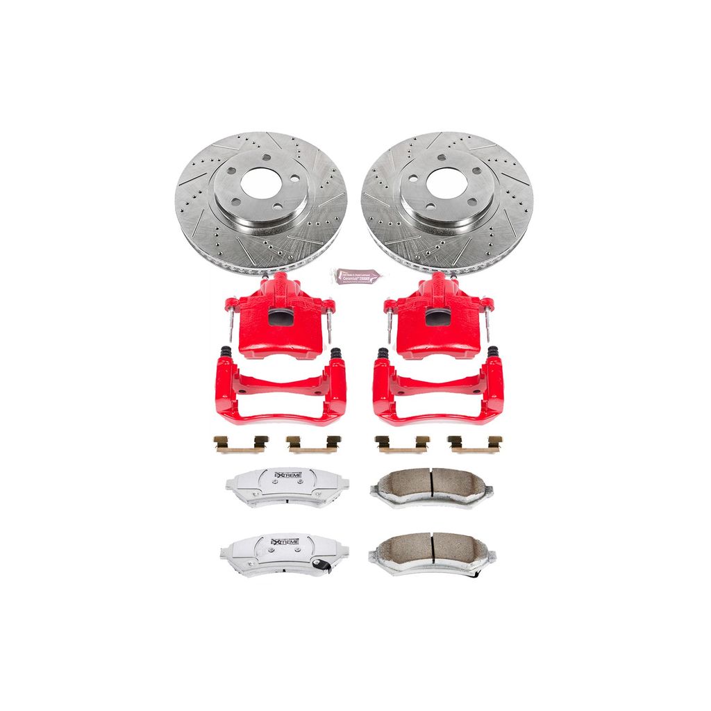 Z26 Drilled and Slotted Brake Pad, Rotor, and Caliper Kit