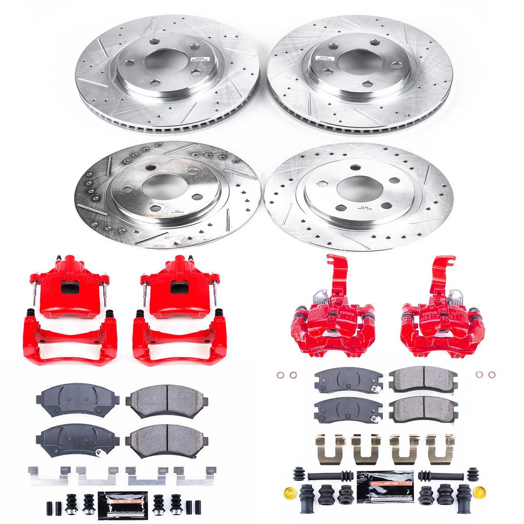 PowerStop KC1545 - Z23 Drilled and Slotted Brake Pad, Rotor, and Caliper Kit