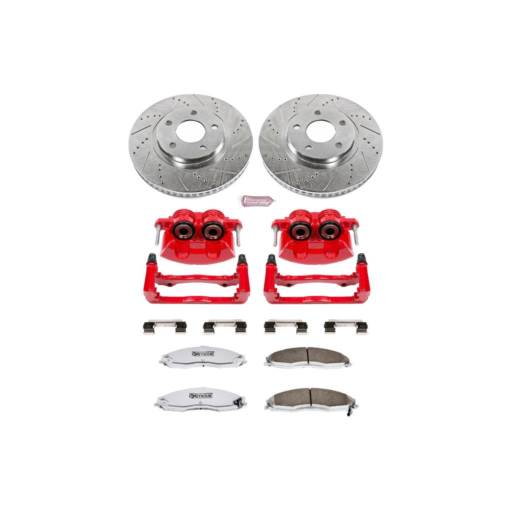 Z26 Drilled and Slotted Brake Pad, Rotor, and Caliper Kit