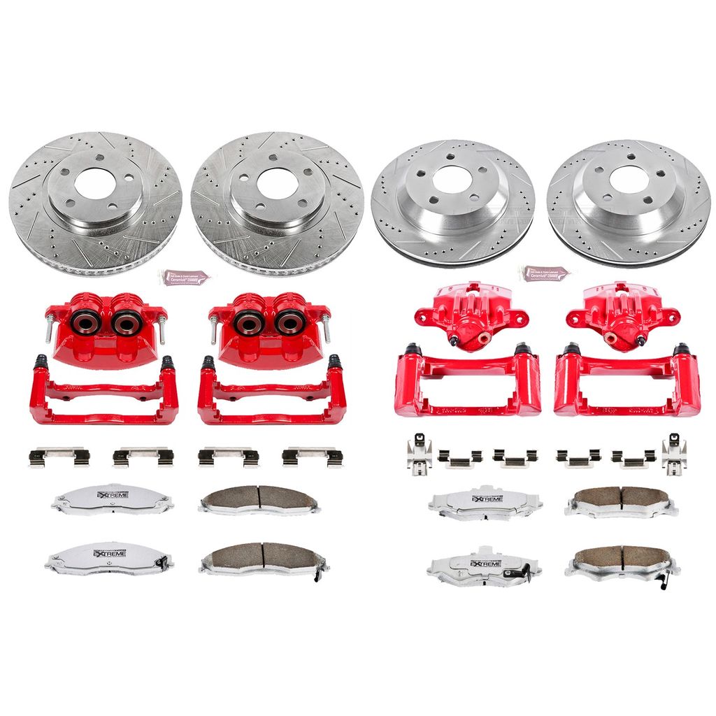 PowerStop KC1548-26 - Z26 Drilled and Slotted Brake Pad, Rotor, and Caliper Kit
