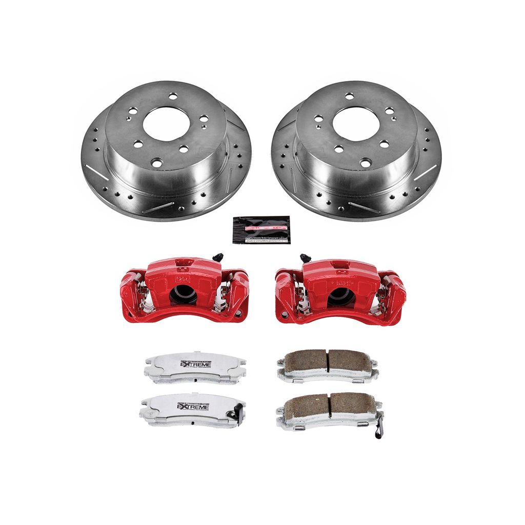 PowerStop KC155-26 - Z26 Drilled and Slotted Brake Pad, Rotor, and Caliper Kit