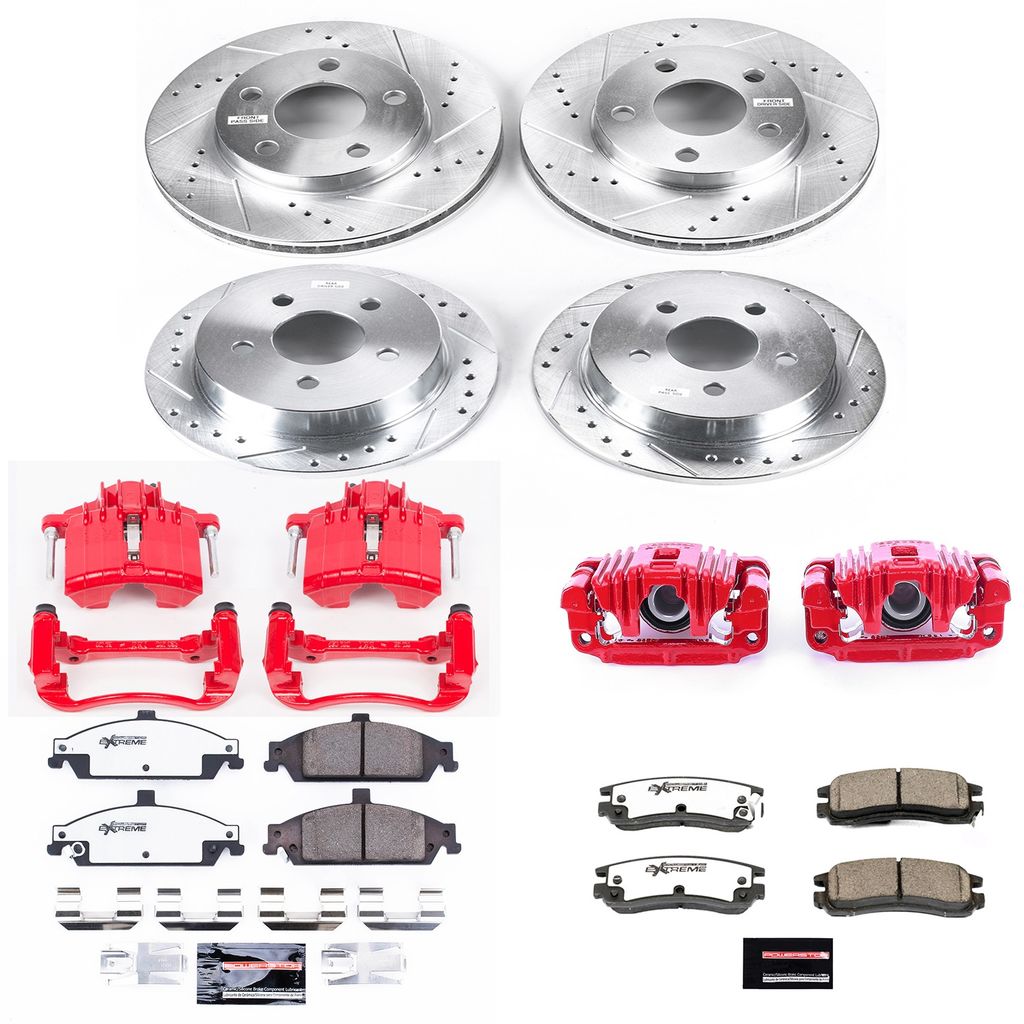 PowerStop KC1552-26 - Z26 Drilled and Slotted Brake Pad, Rotor, and Caliper Kit