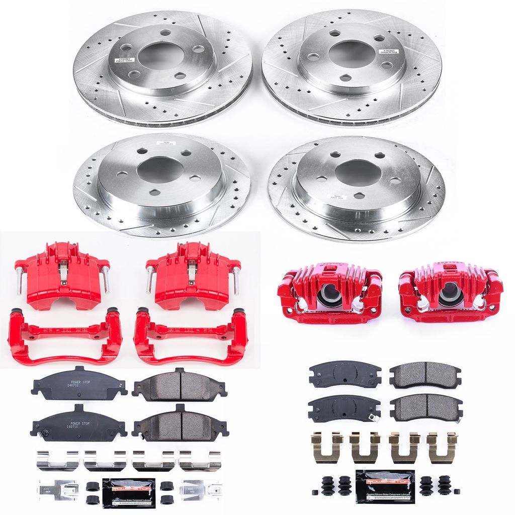 PowerStop KC1552 - Z23 Drilled and Slotted Brake Pad, Rotor, and Caliper Kit