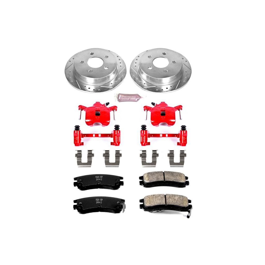 Z23 Drilled and Slotted Brake Pad, Rotor, and Caliper Kit