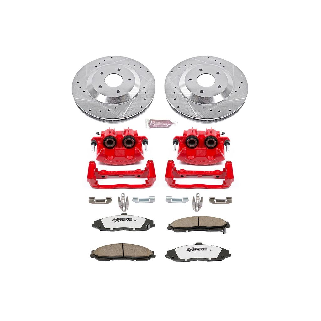 Z26 Drilled and Slotted Brake Pad, Rotor, and Caliper Kit