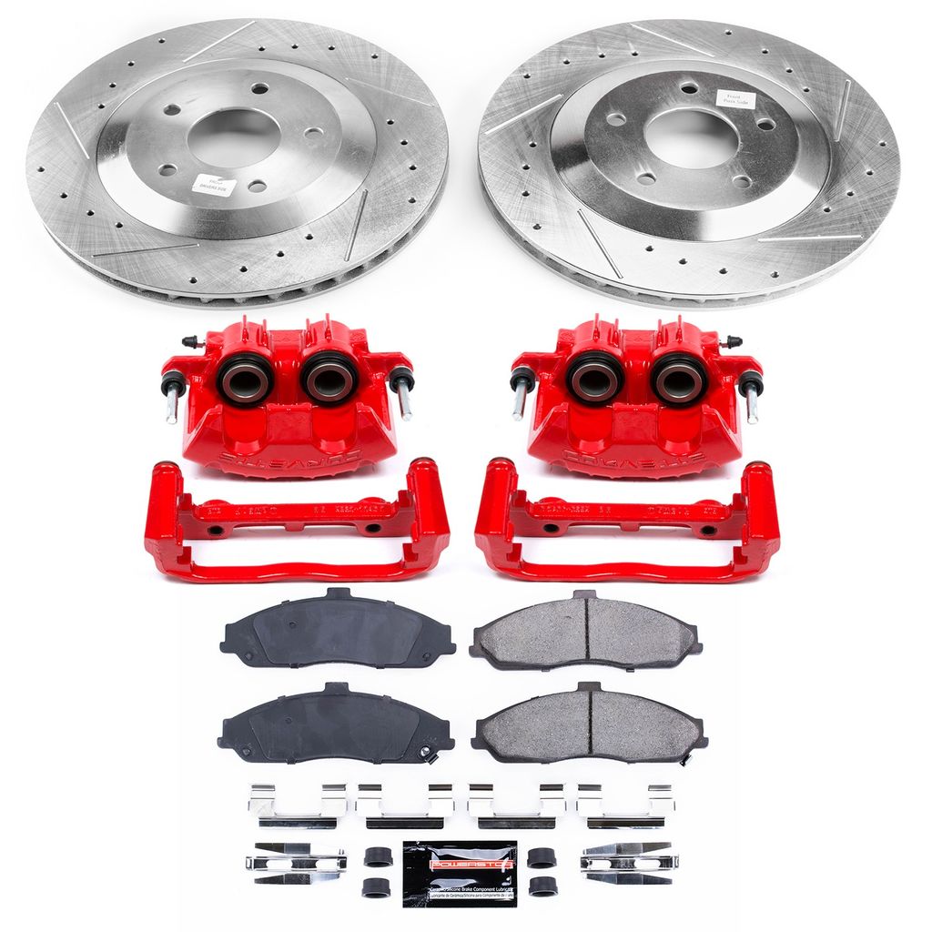Z23 Drilled and Slotted Brake Pad, Rotor, and Caliper Kit