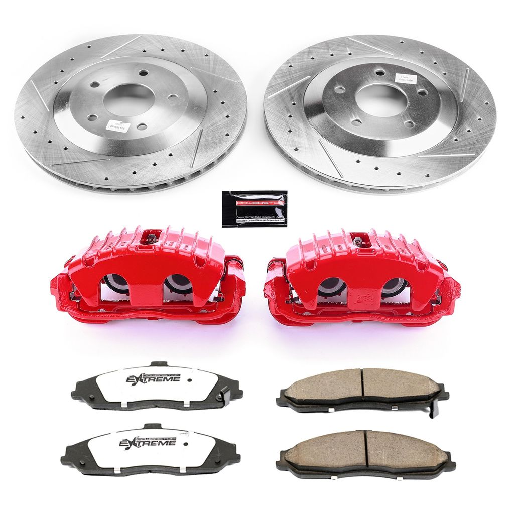Z26 Drilled and Slotted Brake Pad, Rotor, and Caliper Kit