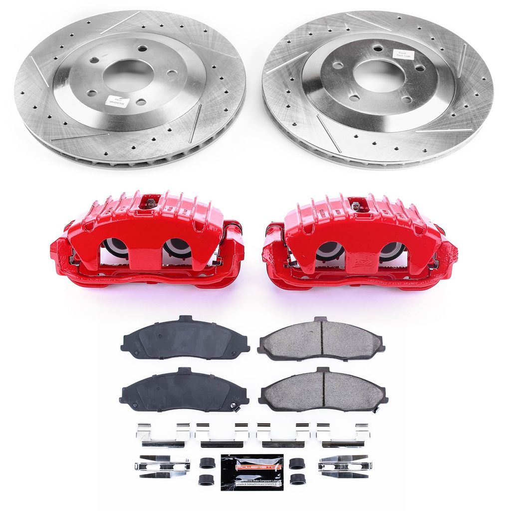 Z23 Drilled and Slotted Brake Pad, Rotor, and Caliper Kit