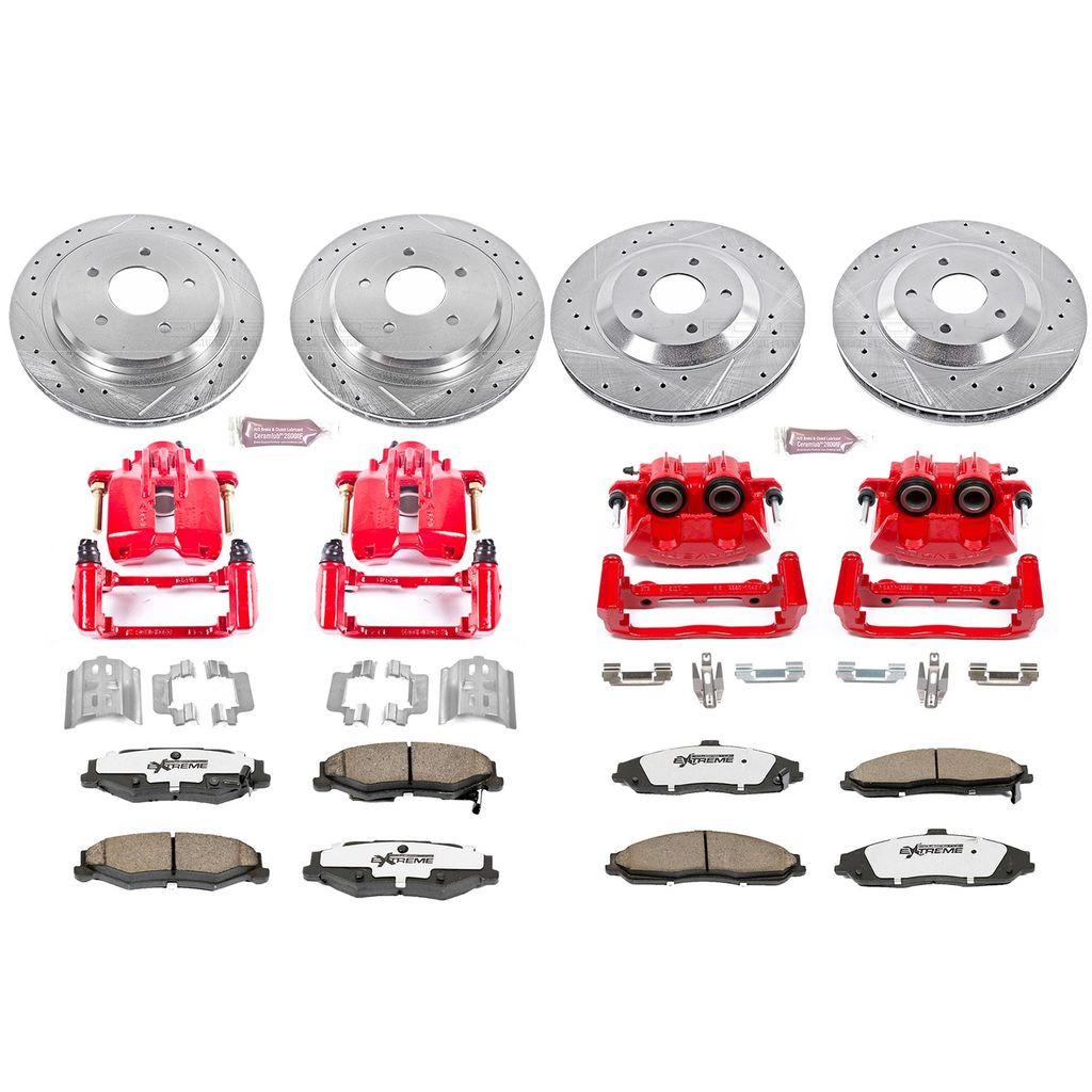 PowerStop KC1560-26 - Z26 Drilled and Slotted Brake Pad, Rotor, and Caliper Kit