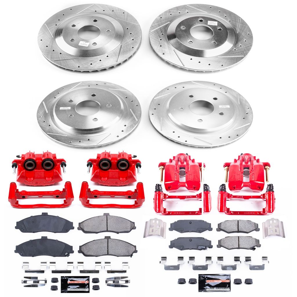 PowerStop KC1560 - Z23 Drilled and Slotted Brake Pad, Rotor, and Caliper Kit