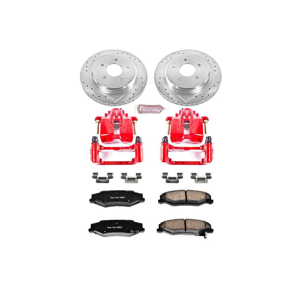 Z23 Drilled and Slotted Brake Pad, Rotor, and Caliper Kit