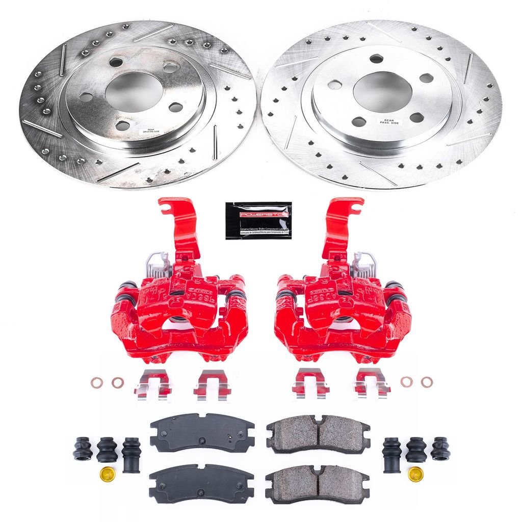 PowerStop KC1567 - Z23 Drilled and Slotted Brake Pad, Rotor, and Caliper Kit