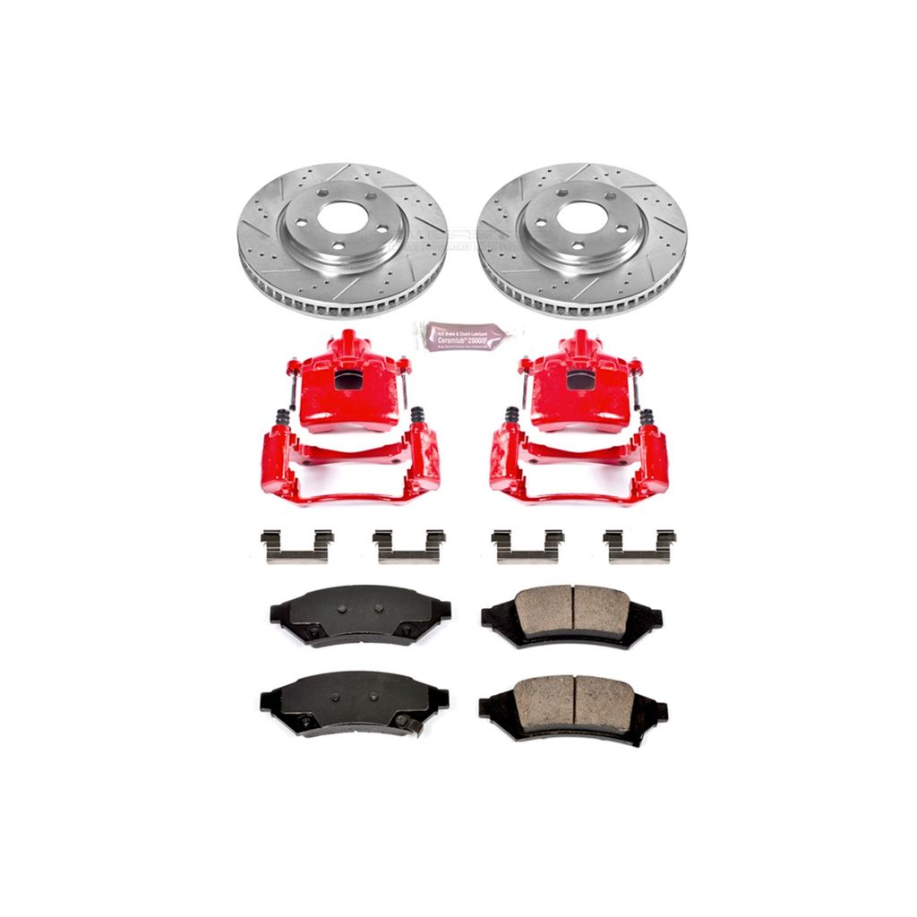 Z23 Drilled and Slotted Brake Pad, Rotor, and Caliper Kit