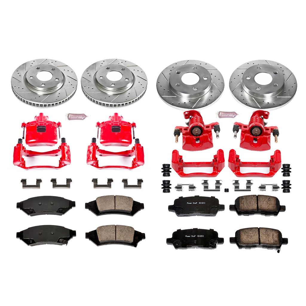 PowerStop KC1587 - Z23 Drilled and Slotted Brake Pad, Rotor, and Caliper Kit