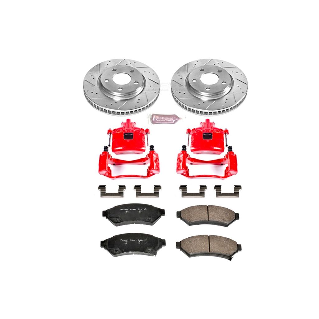 PowerStop KC1588 - Z23 Drilled and Slotted Brake Pad, Rotor, and Caliper Kit
