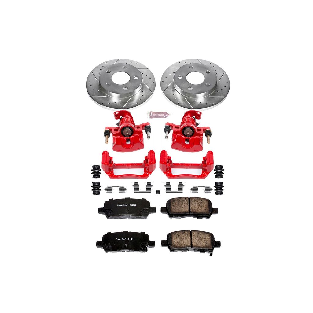 PowerStop KC1602 - Z23 Drilled and Slotted Brake Pad, Rotor, and Caliper Kit