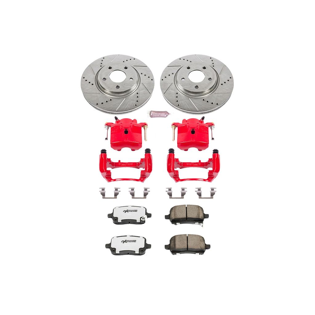 PowerStop KC1610A-26 - Z26 Drilled and Slotted Brake Pad, Rotor, and Caliper Kit