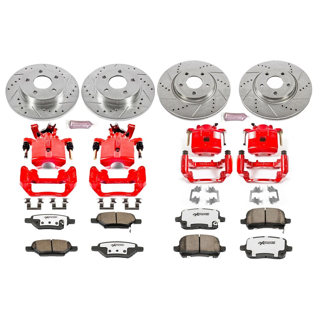 PowerStop KC1612-26 - Z26 Drilled and Slotted Brake Pad, Rotor, and Caliper Kit